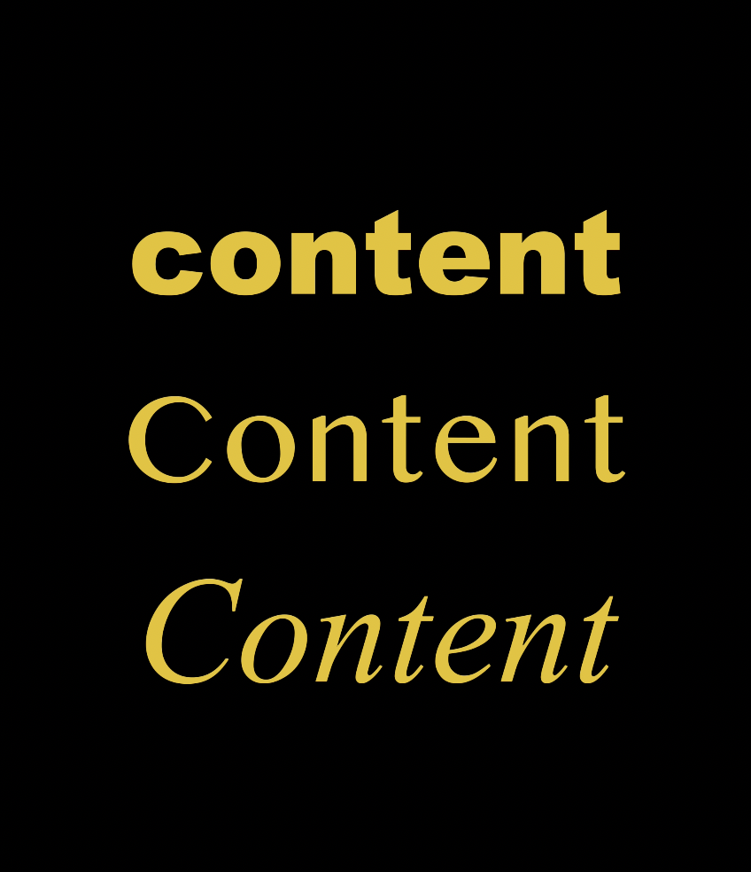 Content Content Content